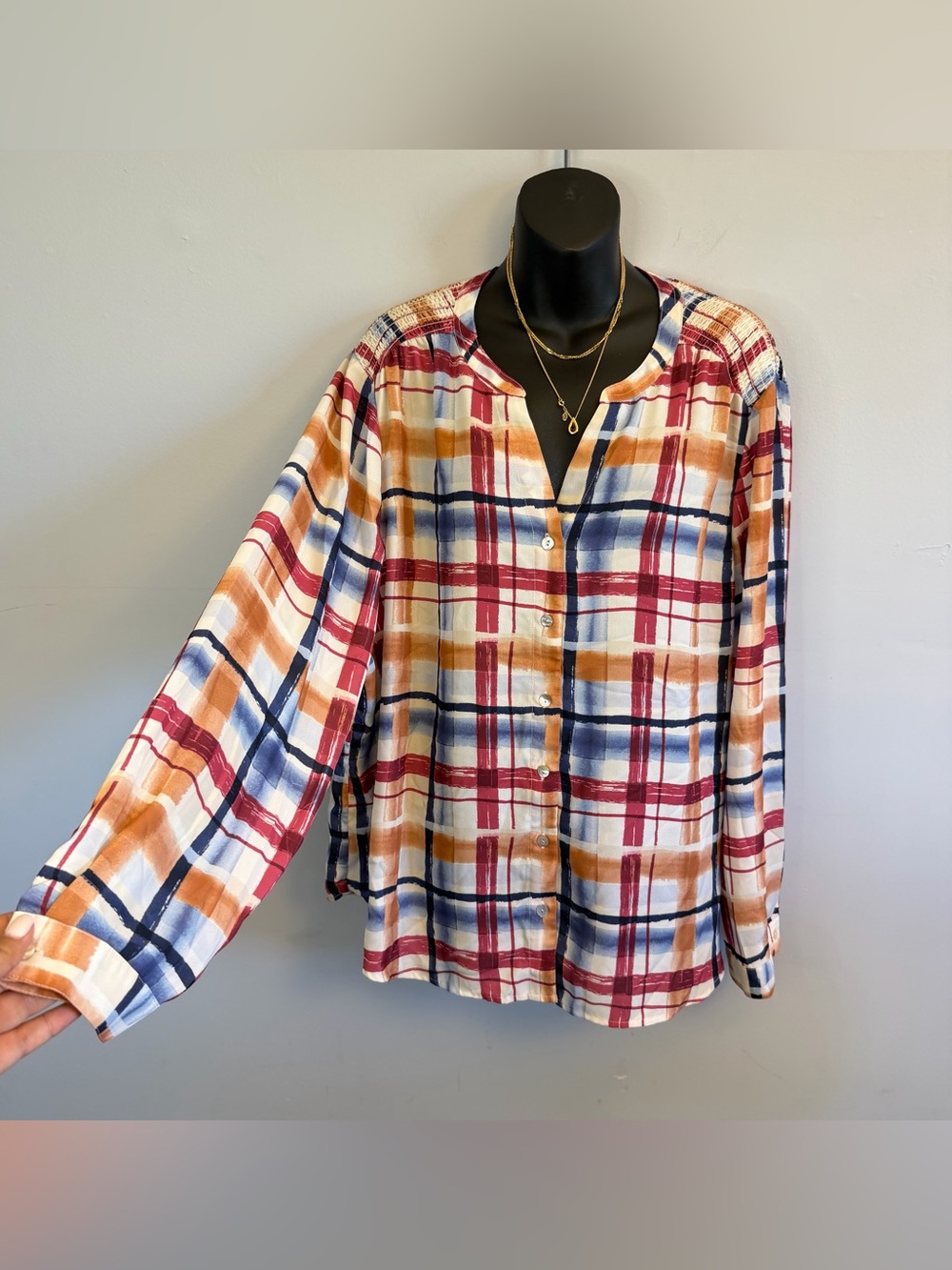 Alfred Dunner Plaid Blouse 🍂✨